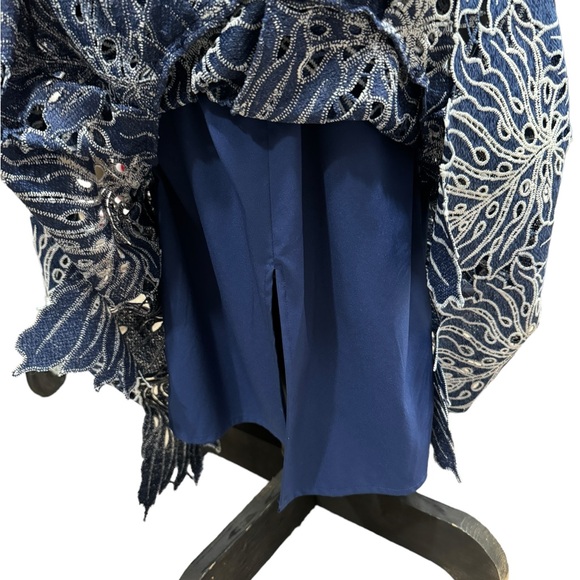 Antonio Melanie dress size 6 NWT Ethereal Elegance navy. Perfect! - Picture 5 of 11